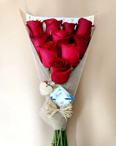 Cono 10 rosas Mamá ¡Tú eliges el color!🌹