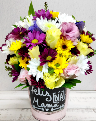 Balde Pizarra Maules Feliz Día Mamá 🌸