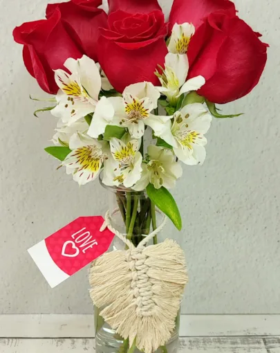Florero Rosas Macrame Mamá🌹