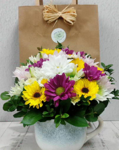 Tazón Mix Floral Silvestre 🌸 Especial Día del Profesor 🌸