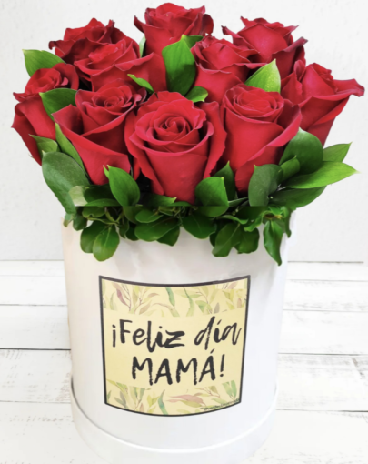Box 10 rosas Feliz día Mamá🌹
