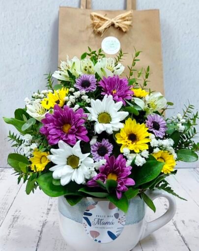 Tazón floral Feliz día Mamá 🌸