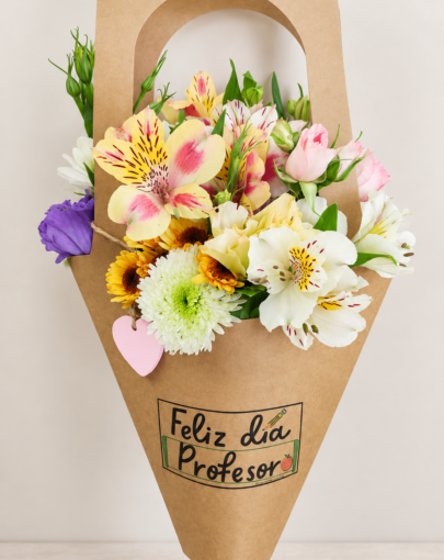Bag mix floral "Feliz día del Profesor"